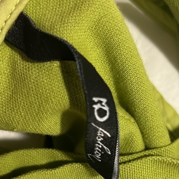 MO Fashion,Gorgeous Lime Green Lagenlook Shark-Bite Hem, Dress,EUC,Size Small - Picture 3 of 10